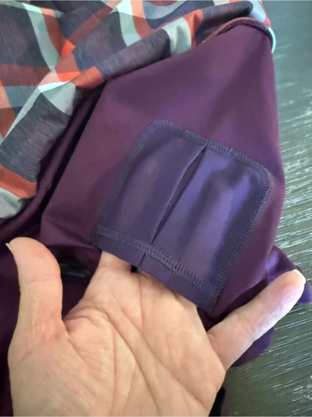 Lululemon athletica Purple Red Checkered Plaid Skirt Size 4